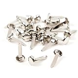 TENGEE 100 Stück Rundkopfklammern,Musterklammern Klein,Musterbeutelklammern Silber,Musterklammern Silber,Mini Brads,Brads,Material Eisen,Geeignet für DIY Scrapbooking Basteln,DIY Handwerk