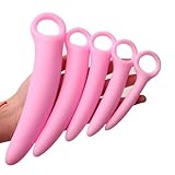 Silikon Dilator Vaginale Trainer dilatoren set, 5er Dilatoren Set Frauen,für frauen vaginismus Analplug Buttplug Vaginaplug Dilatator Kits,Anal Spreizer G/P-Punkt Massage Masturbator (Rosa)