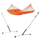 LA SIESTA - Alisio Toucan - Doppel-Stabhängematte Outdoor + pulverbeschichtetem Stahl-Gestell