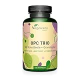 OPC Trio | Italienischer Traubenkernextrakt hochdosiert | Mit Granatapfel & Rote Beete Extrakt | Antioxidantien | Vegan & Ohne Zusätze | 120 Kapseln | Deutsche Produktion von Vegavero®
