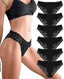 Sth Big Unterhosen Damen Spitze UnterwäSche Frauen Sexy Brazilian Slip Damen Pantys Atmungsaktiv Underwear Women Panties & Hipsters Mehrpack(L)