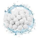 everfarel Filterbälle 1400g Filterballs Pool Filterbälle für Poolpumpe Filterbälle für Sandfilter Kann 50 kg Filtersand Ersetzen Filterballs für Sandfilteranlagen für Filtration Pool Aquarium