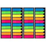 Annvchi Haftstreifen,800 Blatt,Sticky Notes,Klebezettel,Page Marker,Selbstklebende Haftnotizen, Beschreibbar und Wiederverwendbar zum Index Annotating und Markieren von Seiten(zwei Formen, 10 Farben)