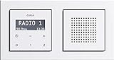 Gira RDS Unterputzradio mit Lautsprecher und E2 Rahmen reinweiß glänzend
