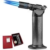 Küchenbrenner & Bunsenbrenner – Hochleistungs Gasbrenner mit Sturmflamme, Nachfüllbar & Einstellbar für Crème Brûlée, Grillen, Camping, Kochen (Butan Nicht Enthalten)