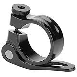 Sattelklemme, Aluminiumlegierung Schnellspanner Sattelstütze, Sicherer Halt Und Einfache Montage sattelklemme 31.8, Sattel Schnellspanner ideal Für Mountainbikes Und Rennräder - Schwarz