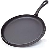 BBQ Nerd Gusseisen Crêpespfanne Ø 26 cm für Pfannkuchen Crêpes Spiegelei - Antihaftpfanne mit exzellenter Wärmeleitung - Crepepfanne für Grill Feuerstelle Herd einschl. Induktion