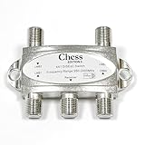 hb-digital DiSEqC Schalter 4/1 Verteiler für Satelliten Switch Empfang 2 Satelliten für 1 Teilnehmer Indoor LNB Chess