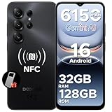 DOOGEE Note56X Pro Handy Ohne Vertrag Android 16 Mit Gemimi AI, 6150mAh, 32GB+128GB/2TB, 6.56' HD+90Hz Display, Octa Core Smartphone Günstig, 13MP+8MP, Dual SIM/OTG/Face ID/NFC/Widevine L1