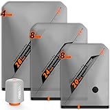 Vacbird Vakuumbeutel für Kleidung mit Kabellose Vakuumpumpe, 20 Stück (8x 40x54cm, 8x 47x64cm, 4x 54x74cm), Platzsparend Vakuumierbeutel für Kleidung – Speziell für Reisen und Kofferorganisation