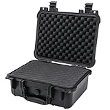 HMF ODK100 Outdoor-Fotokoffer, Transportkoffer mit Rasterschaumstoff | 34 x 29,5 x 15,5 cm