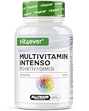Premium Multivitamin A-Z - 365 hochdosierte Kapseln mit 26 Bioaktiv-Formen & Markenrohstoffe - Vitamine + Mineralien - All In One Komplex - Vegan