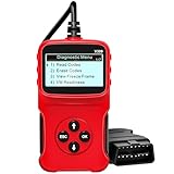 RICOKEY OBD2 Diagnosegerät Auto OBD Diagnosegerät ODB2 Fehler Code Leser Adapter V309 KFZ Auslesegerät für Alle OBDII Protokoll, Fehlerspeicher Auslesen, LCD-Bildschirms