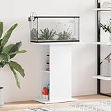 Rantry Aquariumständer Aquarium Unterschrank Aquarien Schrank, Aquarium Tisch mit Stabiler Oberplatte, Aquariumschrank für Sicheren Stand Weiß 60,5x36x72,5 cm Holzwerkstoff