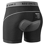 NOOYME Fahrradhose Herren Radunterhose Schnelltrockende Radlerhose mit Sitzpolster 4D Atmungsaktive Fahrradunterhose Gepolstert Elastische Radhose Leichte
