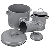 OFFSCH 3st Kartoffeleimer Kartoffel- Und Zwiebel-organizer Zwiebelglas Aufbewahrungsdose Für Kartoffeln Zwiebel Veranstalter Zwiebel Kanister Knoblauch Grey Schmiedeeisen