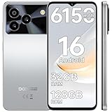 DOOGEE Note 56 Pro Andriod 16 Smartphone Ohne Vertrag, 32GB+128GB/2TB Handy Ohne Vertrag, 6.56' Simlockfreie Handys 6150mAh, 13MP+8MP NFC Smartphone Android, 4G Dual SIM/Octa Core/Fingerprint/GPS