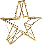 FISHBULL XXL LED Weihnachtsstern für außen - Stern beleuchtet groß - DIY Deko Weihnachten Garten - 5er Set Klappbock