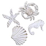 OUNONA Vintage Animals Schrankgriffe aus Robustem Eisen mit Nautischem Design Weiße Runde Möbelknöpfe für Schränke Kommoden und Kleiderschränke Einfache Montage