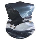 Donnervogel Meer Schwarz Halstuch 26X30Cm Bequem Kopftuch Nahtloses Röhrenschal Für Yoga Motorrad Lauf