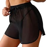 Damen Badeshorts Sommer Badehose Schnell Trocknende Boardshorts Strand Wassersport Shorts mit Liner und Tasche Druck Schwimmhose Frauen für Sommer