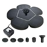 Solar-Vogeltränke, Vogeltränke mit Solarbrunnen – stille Wasserfälle für Landschaft, Hof, Terrasse, Veranda, Garten, Teich, Hinterhof