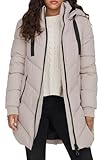 JDY Damen Steppjacke JDYSkylar Padded gesteppter Kurzmantel mit Kapuze 15207784 Chateau Gray/Black XXL