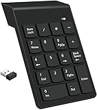 cimetech Kabellose Nummernblock, Mini USB Ziffernblock 2.4G Wireless Numpad Numberic Tastatur 18 Tasten Ultra Dünn Ziffernblock für Laptop, Desktop, PC, Notebook (2.4G Mini Nummernblock)