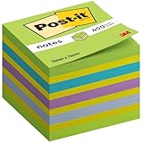 Post-it Notes Würfel, Blau und Grün, 450 Blatt 76 mm x 76 mm - Selbstklebende Notizzettel zum Notieren, für To-Do-Listen und als Erinnerung