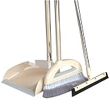 Yusheng Besen Und Kehrschaufel Set, Langstiel Besen Kit Kehrschaufel Kombination Mit Langem Griff,für Küche Zuhause Büro Fußboden Reinigung