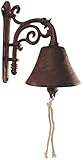 Glocke Türglocke Gusseisen braun Landhaus