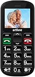 artfone CS181 Seniorenhandy ohne Vertrag | Mobiltelefon mit großen Tasten | Dual SIM Handy mit Notruftaste | Rentner Handy große Tasten | GSM Handy | Inklusive Ladegerat
