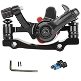 GUOFANG Mechanische Scheibenbremssättel für Fahrräder, Universal-Scheibenbremsen vorne und hinten, verschleißfeste Scheibenbremsen (Black - Front)