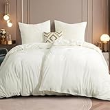 RUIKASI Flanell Bettwäsche 135 x 200 4teilig Weiß - Warm Winter Bettwäsche Kuschel Plüsch Fleece Bettbezug Sets mit 2 Kissenbezüge 80x80cm