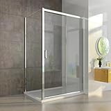 Heilmetz Duschkabine 160x90cm Duschtür Schiebetür Aushängbare Duschkabine Eckeinstieg Duschabtrennung komplettdusche Geräuschloser schiebetür dusche 5mm ESG Glas Duschwand Höhe 185 cm
