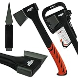 Rexxer | Outdoor Axt 1250 g | Handbeil 60 cm | Zimmermannsbeil mit Glasfaserstiel | Beil mit Klinge aus Kohlenstoffstahl | Spalthammer | Äxte für Garten und Wald | inkl. Klinge & Transportschutz