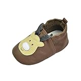 Luckywaqng Krabbelschuhe Lauflernschuhe Baby Kinder Mädchen Jungen Hausschuhe Baby Schuhe Babyschuhe Weicher Kugelsicherer Weicher Leder Lederschuhe Kleinkind Weiche Sohle Barfußschuhe Walkschuhe