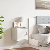 QUAHEAS Wandschrank Weiß 31,5x30x30 cm Massivholz Kiefer, Hängeschrank mit Tür, Robustes Material, viel Stauraum, Flexibles Design für Küche, Bad, Schlafzimmer