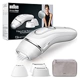 Braun IPL Silk·expert Pro 3 – IPL Haarentfernungsgerät, Dauerhafte und Schmerzfreie Haarentfernung für Zuhause – inkl. Etui, 3 Aufsätze, Designed In Germany – PL3230, Weiß/Silber