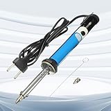 Entlötpumpe, 30W 220V Lödkolbenset Elektrisches Vakuum Entlötkolben Desoldering Pump Lötzinn Absaugpumpe Lötabsauger mit 1mm Und 2mm Entlötdüsen für gänige Löt, Entlöt