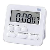 Wresetly Küche, Ei mit Uhr, digitale Stoppuhr mit LCD-Display, lauter Alarm zum Kochen, Backen, Sport, Lernen usw