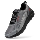FitVille Laufschuhe Herren Extra Weite Traillaufschuhe Straßenlaufschuhe Breit Sneaker Leicht Sportschuhe Outdoor Schuhe Bequeme Fitnessschuhe Trekkingschuhe Schwarz 43 EU Weit