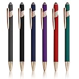 6 Stück Eingabestift Stylus Pen Touchscreen Stift Tablet Stift Kugelschreiber mit Touchpen Universal Gummi Touch Pen für iPhone Pro Air Mini Samsung Galaxy Huawei Tablets und Alle Smartphone