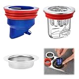 2 Stück Geruchsverschluss Dusche Bodenablauf, 33-52mm Geruchsstop Abfluss Abläufe Rückflussverhinderer, Keller Proof Floor Drain for Sewer, Anti Geruch Duschstopper für Bad, Küche, Keller und Mehr