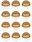 Lip Balm 20g/0.705oz (12x20g/0.705oz) Kakaobutter - Intensive Pflege für Trockene Lippen, Langanhaltende Feuchtigkeit, Geschmeidigkeit und Schutz im 12er Pack