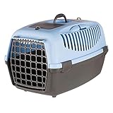 Trixie 39832 Transportbox Capri 3, S: 40 × 38 × 61 cm, dunkelgrau/pastellblau
