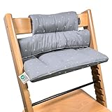 LaLoona Sitzkissen/Hochstuhlauflage für Stokke Tripp Trapp - Curves - Grau