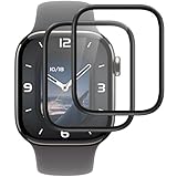 IQShield Panzer Schutz Glas für Apple Watch Series 10 46mm, High Definition Panzer Schutzfolie, Runde Kante Displayschutz, Blasenfest Installation, Touch Sensitive, Anti-Kratzer Panzerfolie, 2 Stück