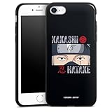 Slim Case extra dünn kompatibel mit Apple iPhone SE (2022) Silikon Handyhülle schwarz Hülle Kakashi Hatake Offizielles Lizenzprodukt Naruto Shippuden