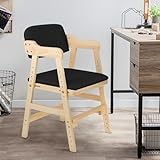 Hochstuhl,höhenverstellbarer Holzhochstuhl für kinder von 2-12 Jahren Buchenholz Kinderstuhl,Lehrstuhl,kinderstuhl,hochstühle,bis 90 kg für Kinder und Erwachsener